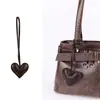 Colgante de Bolsa Casual de Cuero PU Corazón de Melocotón Corazón Relleno de Algodón Cuero Regalo de Pareja Colgante de Llavero Fábrica Venta al por Mayor