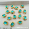 Caixa Mágica Oval Cravejada de Diamantes Anel Rosto de Ovo de Pombo com Oito Furos Zircônio Pulseira de Miçangas DIY Colar Contas Espaçadoras Acessórios Olho de Gato