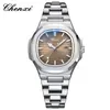 CHENXI Amanecer Reloj de Pulsera de Acero Transfronterizo Pareja Luminoso Impermeable Moda Calendario de Negocios Reloj de Cuarzo para Hombre y Mujer 8222