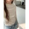 En stock Camiseta básica de manga larga de color sólido estilo coreano Dongdaemun para primavera y verano para mujer, delgada, ajustada, adelgazante, para usar como prenda exterior, top oun * e