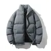 Chamarra acolchada de color liso con cuello alto para hombre y mujer, nueva de invierno 2026, gruesa, cálida, moderna, casual, para pareja