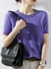 Outono 2026 Tricô Suéter Feminino Manga Curta Gola Redonda Camada Base Feminina Comércio Exterior Transfronteiriço Exportação Atacado Dropshipping