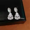 Collar de Flor de Zirconia con Gota de Agua, Cadena para Clavícula de Lujo Ligero de Nicho de Gama Alta, Conjunto de Joyería Versátil Exquisito y Elegante
