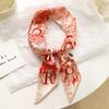 Bufanda de Seda de 26 Letras Banda para el Cabello para Mujer Super Hermosa Elegante Corea del Sur Decorativa Bufanda Pequeña Corbata Cinta para Bolsa Combinable