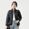 Estilo Igual de Aerolínea Ligera y Delgada Chaqueta de Plumas Nueva para Mujer Contra Estación Impermeable Cuello Vertical Ropa para Mujer 90 Plumas de Pato Blanco Chaqueta Casual