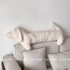 Almohada de Perro Dóberman de Dibujos Animados Lindos, Almohada para Piernas de Siesta para Hombres y Mujeres, Cojín de Felpa con Forma Especial para Sofá de Sala de Estar, Mesita de Noche