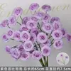 Flores Artificiais Coloridas Estilo Monet Flores Falsas Atacado Verde Roxo Arranjo de Casamento Cenário Decoração de Paisagismo