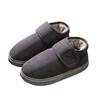 Pantufas de Algodão Masculinas com Calcanhar para Outono e Inverno para Casa Interna Forradas com Lã Quentes Antiderrapantes Sapatos de Algodão para Idosos Roupas de Inverno Masculinas para Exterior