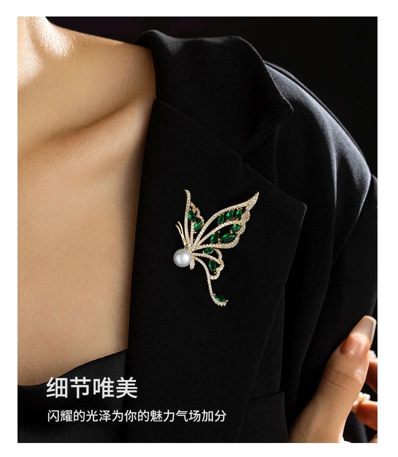 法式奢华优雅蝴蝶胸针小众设计高档昆虫胸花新款甜美气