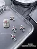 Popular Joyería para Uñas con Diseño de Moño Lujo Accesible Rosa Femenino Diamante Aleación Cruz Corazón Llave Accesorios de Decoración para Uñas