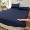 2026 Juego de Tres Piezas de Sábana para Cama de Color Sólido Pequeño Piel de Hielo