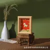Marco de Fotos con Relieve de Lámina Dorada Adorno de Regalo Rico (Calabaza) Bolsa de la Suerte Paz y Alegría Marco de Madera Decoración de Escritorio Soporte de Exhibición Venta al por Mayor