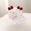 Chapéu de Bebê para Primavera e Outono, Estilo Fino, Chapéu de Sol Bucket Doce e Fofo para Bebês Meninas, Adequado para Recém-nascidos, Pode Ser Usado ao Contrário