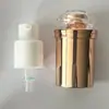 Bomba de Pó com 18 Dentes e Bico de Spray Externo, Tampa Externa Dourada com Banho UV, Cabeça de Bomba Pressora para Base/Líquido Venda por Atacado