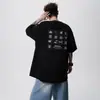 Camiseta Masculina de Manga Curta Estampada de Marca Tendência Primavera Retro Americana Solta Casual Meia Manga High Street Versátil Gola Redonda