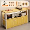 Estante de Cocina de Pie al por Mayor Estante de Especias Multicapa con Puerta de Gabinete Canasta de Verduras en Capas Gabinete de Almacenamiento Multifuncional