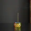 Cuenco de Tesoro de Vidrio Quemador de Incienso de Vidrio Portainciensos para el Hogar Interior Portainciensos Xiangyun Estilo Nuevo Chino Aromaterapia Aromaterapia