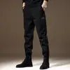 Pantalones de trabajo retro americanos para hombre, otoño, corte holgado, talla grande, parche de alta resistencia, joggers modernos, pantalones casuales