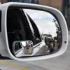 Espejo HD de cristal sin marco redondo pequeño para coche, espejo auxiliar de marcha atrás para punto ciego, reflector de coche, par de espejos gran angular