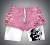 Shorts da Série Dragon Ball Estampa Digital 3D Calças de Praia de Camada Dupla para Adultos E-commerce Transfronteiriço Amazon Quente Fábrica