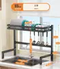 Estante de Almacenamiento para Cocina, Estante para Tazones, Escurridor para Tazones y Palillos, Escurridor de Platos, Caja de Almacenamiento con Escurridor para Tazones, Sobre el Fregadero