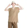 Colete Tricotado Gola V para Homens, Roupa Externa para Primavera e Outono, Colete Jaqueta Casual Tendência, Colete Tricotado para Homens