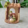 Adornos de Pesebre en Miniatura, Artesanías de Resina, Estatuillas Creativas de Cobertizo, Decoraciones para Coche y Dormitorio, Adornos de Resina