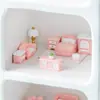 Muebles Creativos Elásticos Q Rosas, Accesorios Decorativos Hechos a Mano para Casas de Muñecas DIY, Adornos Pequeños para Paisajismo de Sala de Estar en Miniatura