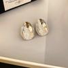 Brincos Geométricos Irregulares de Metal de Alta Qualidade e Resistência, Moda Europeia e Americana, Brincos de Nicho Simples e Elegantes para Mulheres