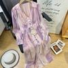 Vestido Aconi Estampado de Lunares Descanso para el Té Francés Otoño Nuevo Elegante Cintura Cuello Falda Midi Mangas Abullonadas