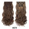 Extensiones de Cabello Transfronterizas 16 Clips Set de 6 Piezas Clip-In Cabello Rizado Estilo Europeo y Americano Extensiones de Cabello Clip-in