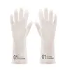 Guantes de Tareas Domésticas Translúcidos, Blancos para Lavandería Impermeables de Plástico Caucho para Limpieza del Hogar Antideslizantes Resistentes al Desgaste para Lavar Platos de Cocina
