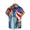 Camisa de verano para hombre personalizada al por mayor, camisa casual, camisa de playa, roja, azul, verde, manga corta, con estampado floral/de plantas, cuello de solapa