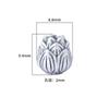 999 Prata Sterling Silver Lotus Lotus Pingente com Contas Frisado Feito à Mão DIY Acessórios Acessórios Pulseira Pulseira Jóias