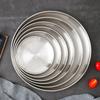 Procesamiento y Personalización de Bandeja de Disco Grueso Coreana de Acero Inoxidable Plato para Frutas Plato para Pasteles Plato de Hueso Plato Plano Vajilla