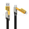 Cable de datos trenzado Mecha de aleación de zinc cuatro en uno 27W super carga rápida 65w para Apple Huawei tipo c