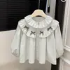 Camisas Nuevas de Estilo Primavera para Niñas, Camisas de Manga Larga de Moda Estilo Coreano para Bebés Niñas, Tops Elegantes para Niños, Tendencia Casual en Ropa Infantil