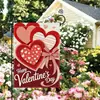 Bandera de Jardín Moderna para el Día de San Valentín 2026 Poliéster Estampado de Corazón Aniversario Boda Bandera para Exteriores Bandera de Césped