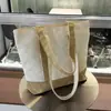 Bolsa de lona de dos tonos de 16 oz, bolsa de compras de gran capacidad, bolsa de lona tipo tote, bolsa para mamás, bolsa de viaje para maternidad, bolso de mano