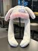 Muñeca de conejo móvil Otoño e invierno japonés Perro Pacha bufanda cálida engrosada mono dos piezas tres piezas orejeras gorro