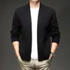 Cardigã de malha sem botões, novo outono e inverno casual masculino versátil fino simples cor sólida solto jaqueta suéter