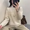 Suéter Grueso de Invierno para Mujer con Cuello Alto y Estilo Perezoso Top Camisa de Otoño e Invierno 2025 Nuevo