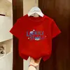 Ropa de Verano Versátil Elegante Casual Holgada de Algodón Puro para Niños 2026 Nuevo Estilo de Verano Camisetas de Manga Corta para Niños Camiseta de Manga Corta
