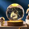 Lámpara de Noche Bola de Cristal de Doce Constelaciones Regalo de Cumpleaños Géminis 3D Base de Madera Maciza Luminosa Adorno Decorativo Creativo