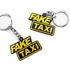 Llavero de metal creativo personalizado con diseño de taxi falso, venta al por mayor, disponible en stock, transfronterizo