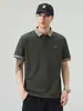 Camisa Polo de Verano con Cuello de Solapa y Bloques de Color 2026, Moderna y Versátil, Camiseta de Manga Corta para Hombre Bordada Simple de Moda