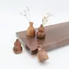 Suministro del Fabricante Adornos de Calabaza de Madera Maciza Nogal Negro Decoración Central de Coche Artesanía de Madera Se Puede Imprimir con LOGOTIPO