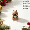 Enfeites Fofos de Capivara com Tema de Natal, Acessórios de Micro paisagem em Resina, Presentes de Decoração para Festas de Fim de Ano, Fonte de Suprimentos