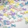 Accesorios para Uñas con Moño, Accesorios de Resina de Color Macarrón Sirena con Purpurina Fina, Accesorios para Horquillas de Uñas DIY al por Mayor