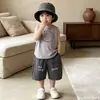 Conjunto de Verano sin Mangas para Niños 2026 Nuevo Estilo Fresco Moderno Ropa Deportiva Conjunto de Dos Piezas Ropa al por Mayor para Niños Pequeños y Niños Pequeños